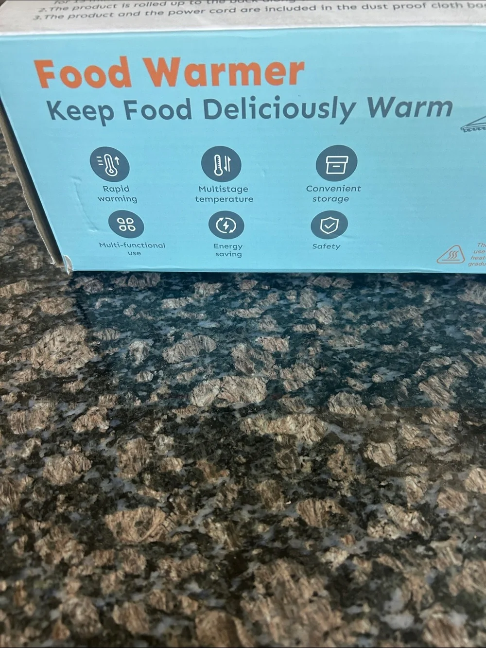 LBOLHZO  GRAY FOOD WARMING MAT NWT